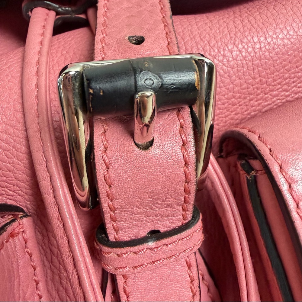 Gucci Pink Leather Bamboo Tassel Backpack | Authentic | Made in Italy - Picture 8 of 17